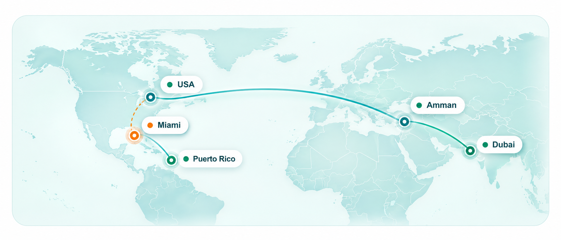OSOBAY global connection map